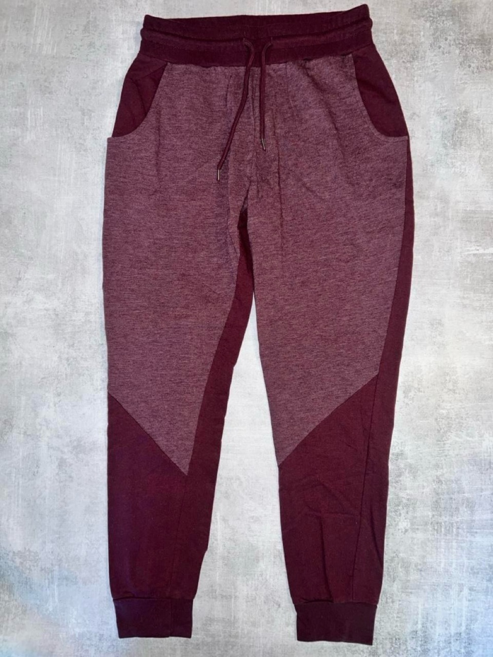 Empyre Burgundy Two-Tone Jogger Sweatpants
